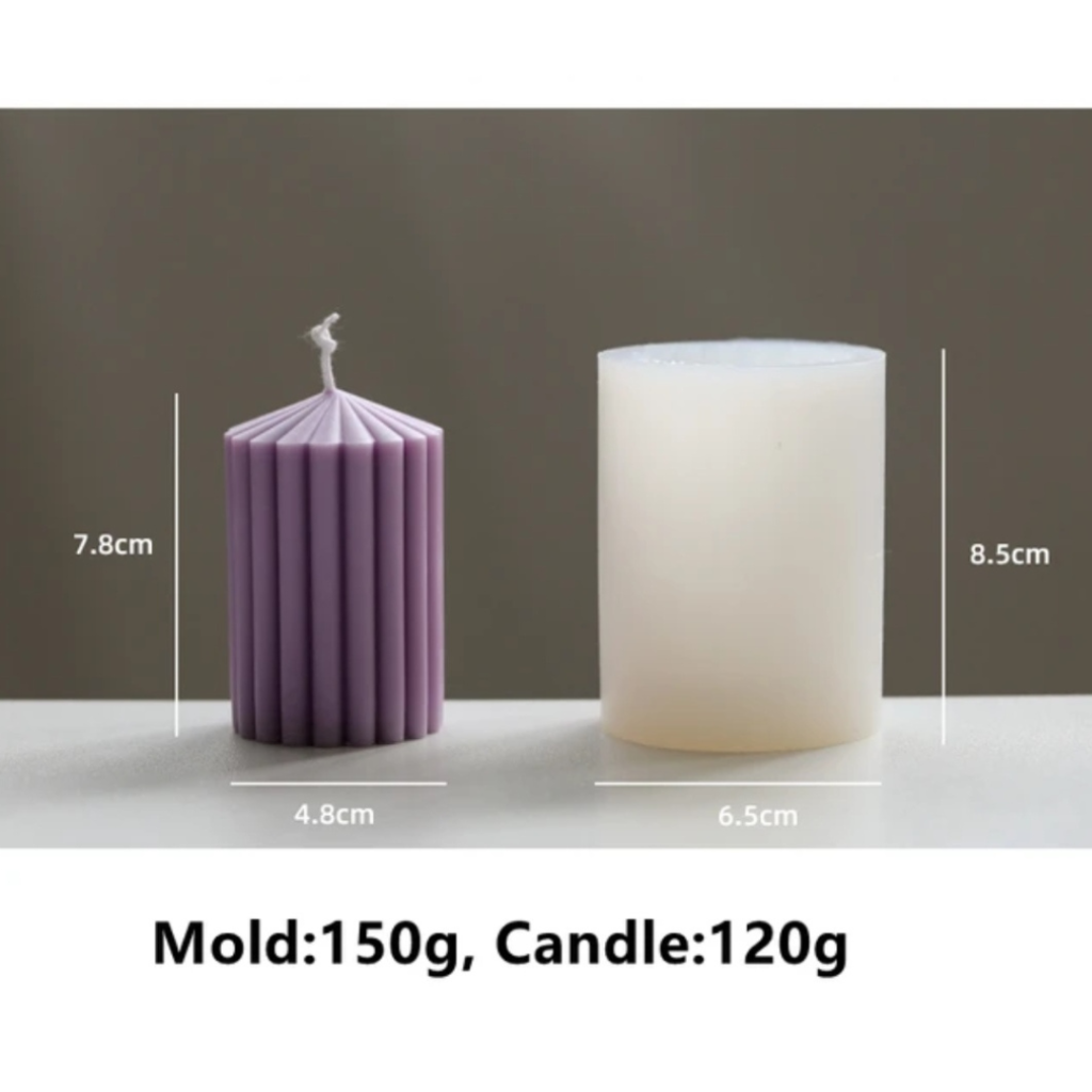 Ribbed Candle Mould (8.5cm) Joytek Candle Supply